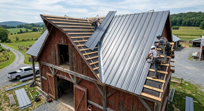 Barn Roof Installation in Bethany Beach, DE