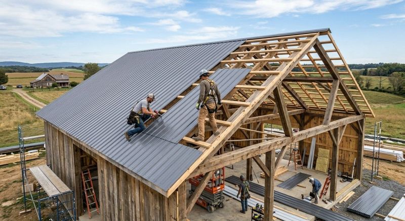 Barn Roof Installation in Bethany Beach, DE