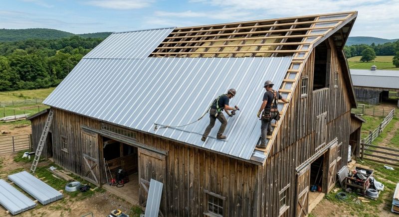 Barn Roof Installation in Bethany Beach, DE