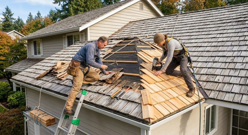 Cedar Shake Roof Repair in Georgetown, DE