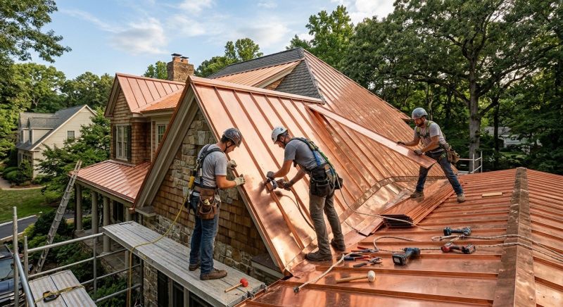 Copper Roof Installation in Bethany Beach, DE