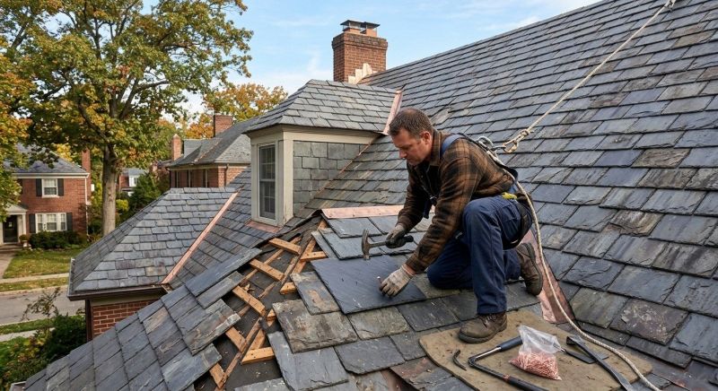 Slate Roof Repair in Millsboro, DE